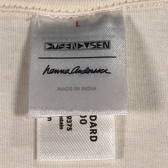 Hanna Andersson Dusen Relaxed Fit Graphic Tee, Unisex Adult L - Ecru/Green/Blue - Picture 7 of 8